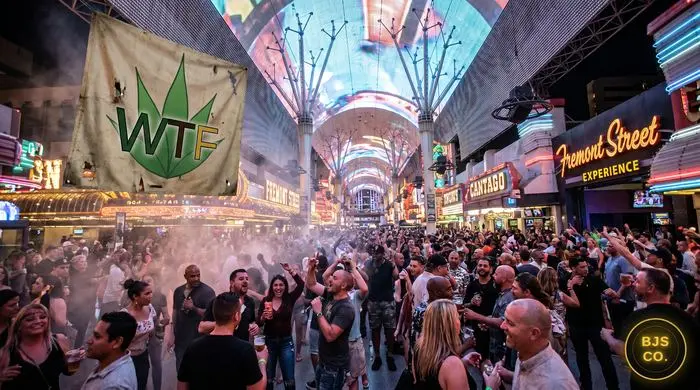 WTF Fremont Street crowd